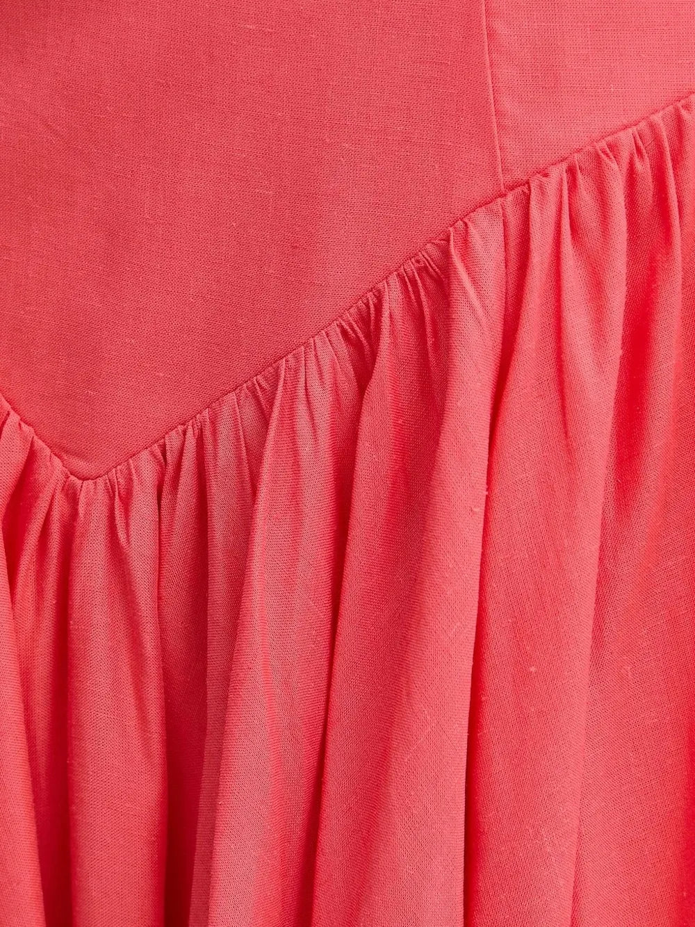Bardot  halter-neck gathered-skirt midi dress