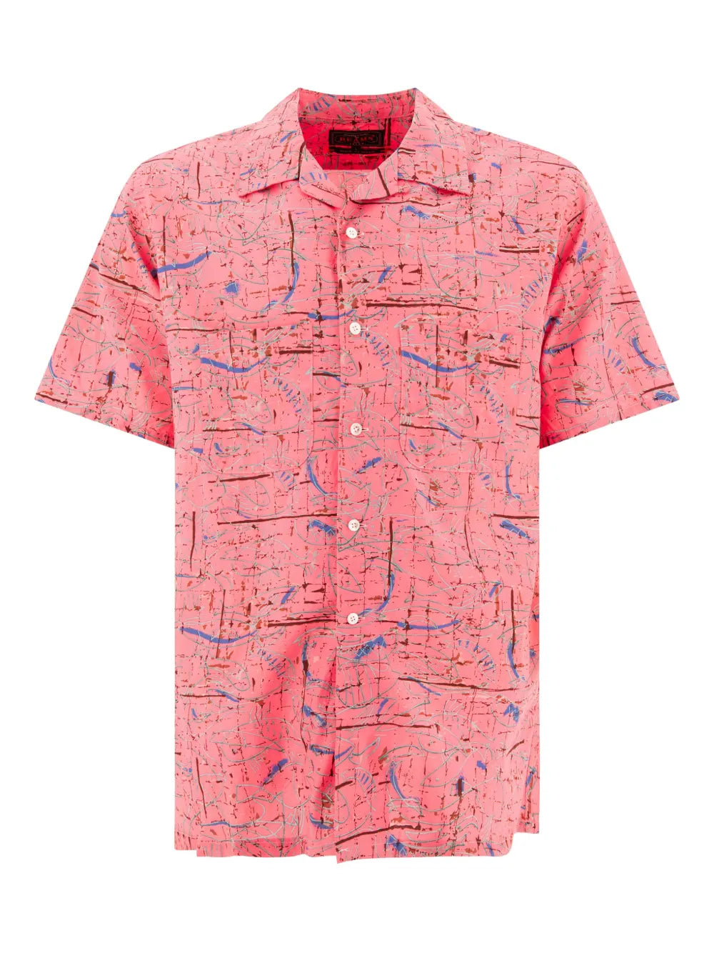 BEAMS PLUS  abstract-print short-sleeve shirt
