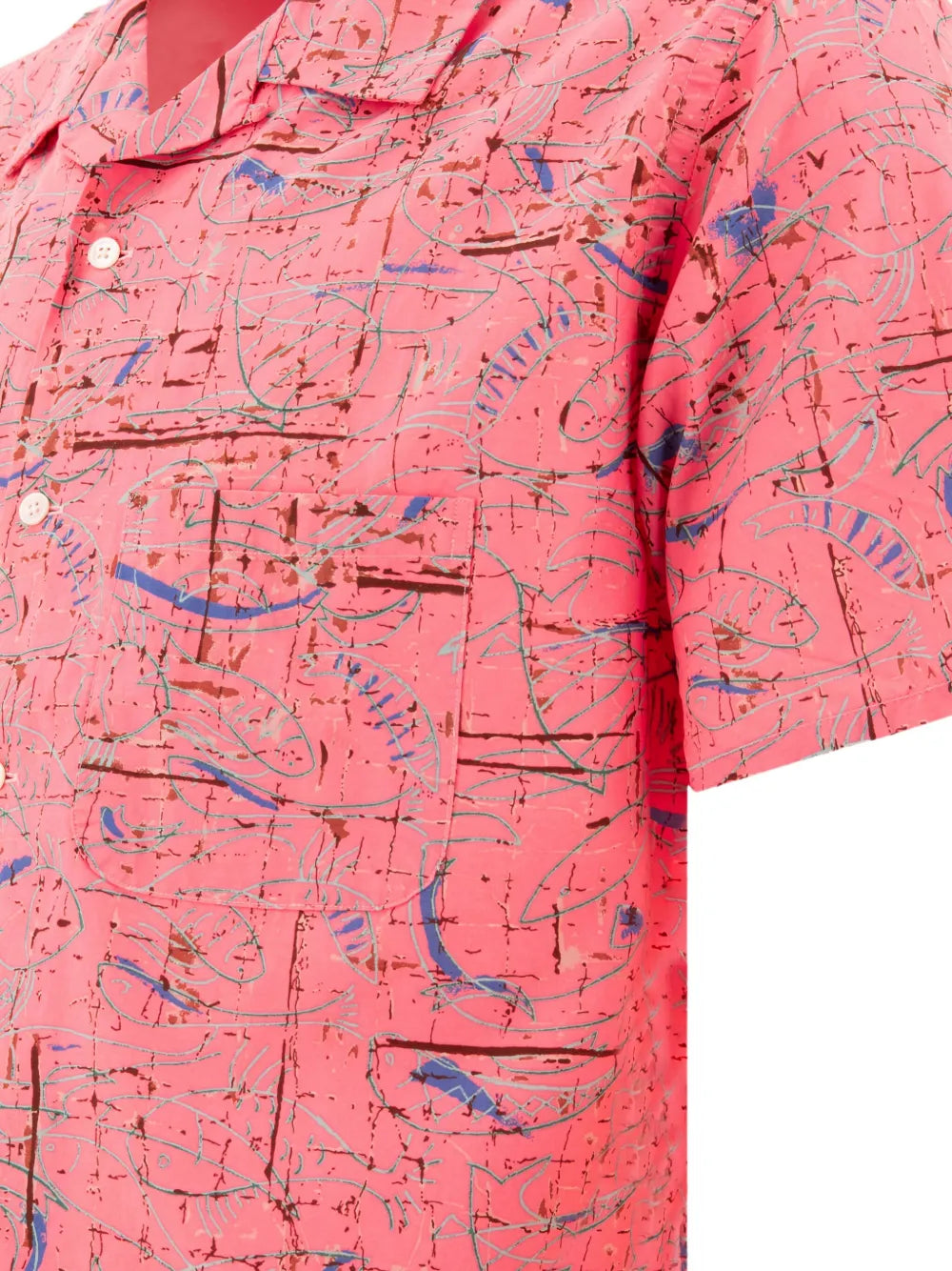 BEAMS PLUS  abstract-print short-sleeve shirt