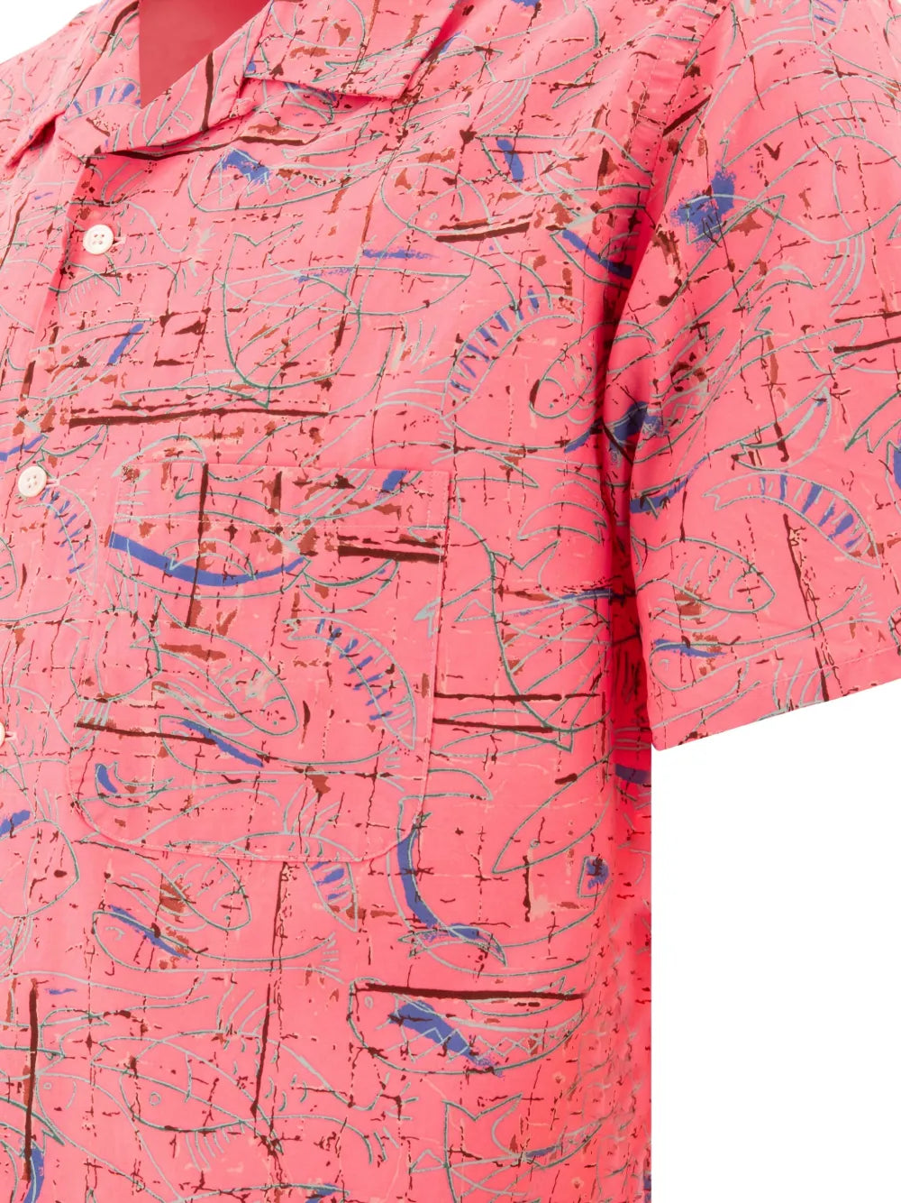 BEAMS PLUS  abstract-print short-sleeve shirt