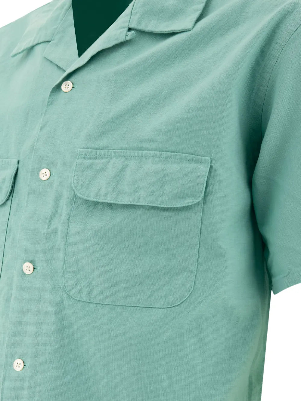 BEAMS PLUS  open-collar pocket shirt