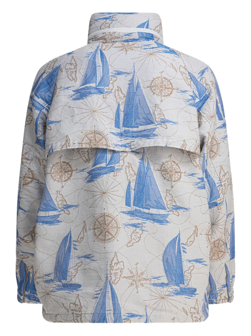 BEAMS PLUS  nautical-print hooded jacket