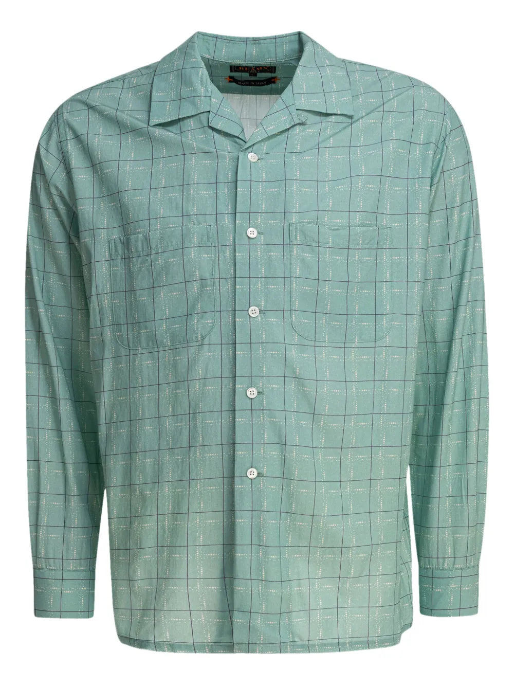 BEAMS PLUS  revere-collar grid-pattern shirt