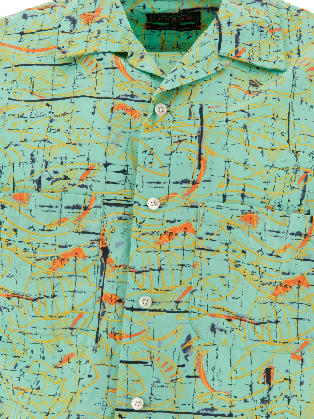 BEAMS PLUS  abstract-print short-sleeve shirt