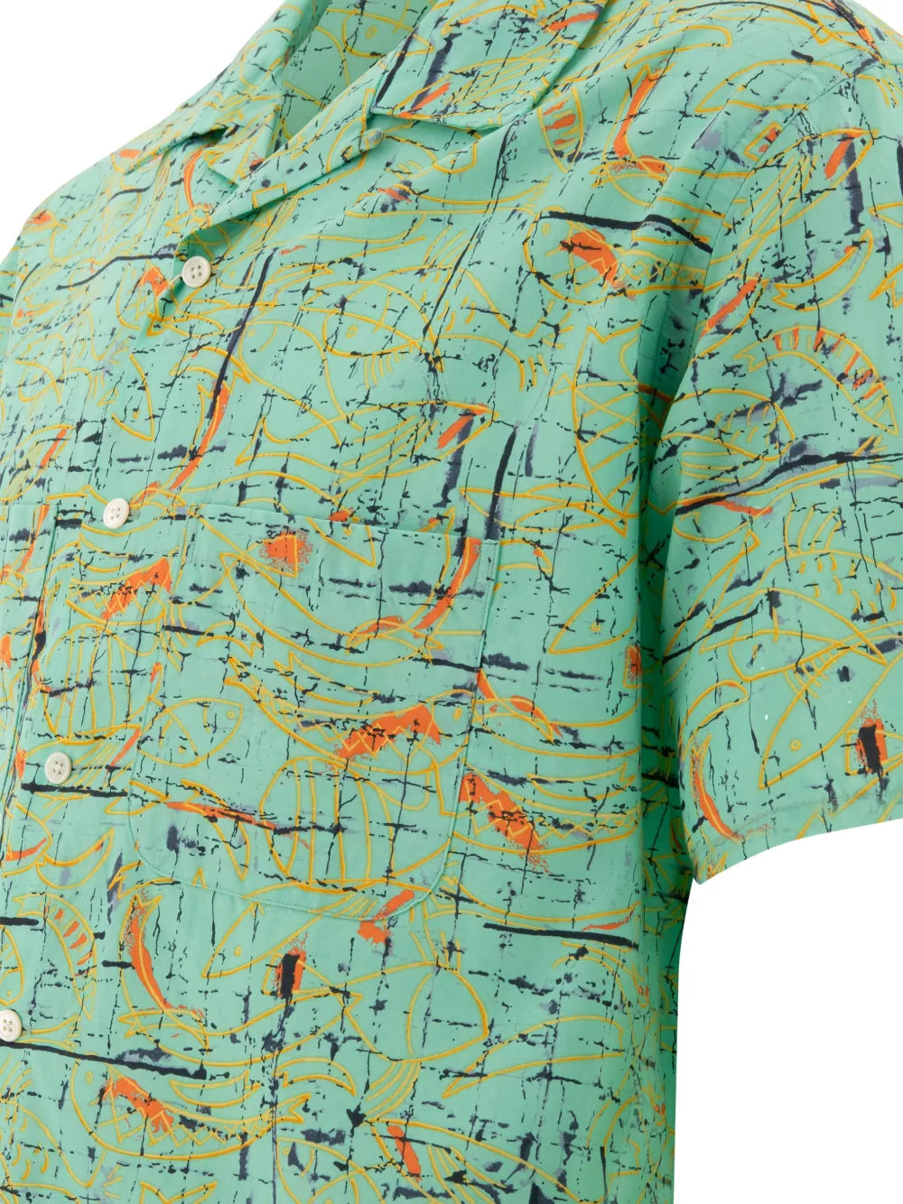BEAMS PLUS  abstract-print short-sleeve shirt