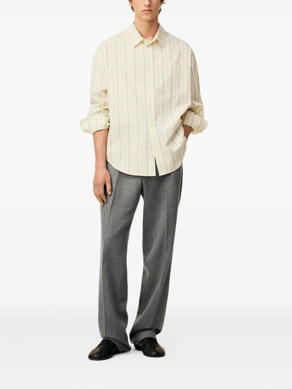 AMI Paris  striped button-up shirt