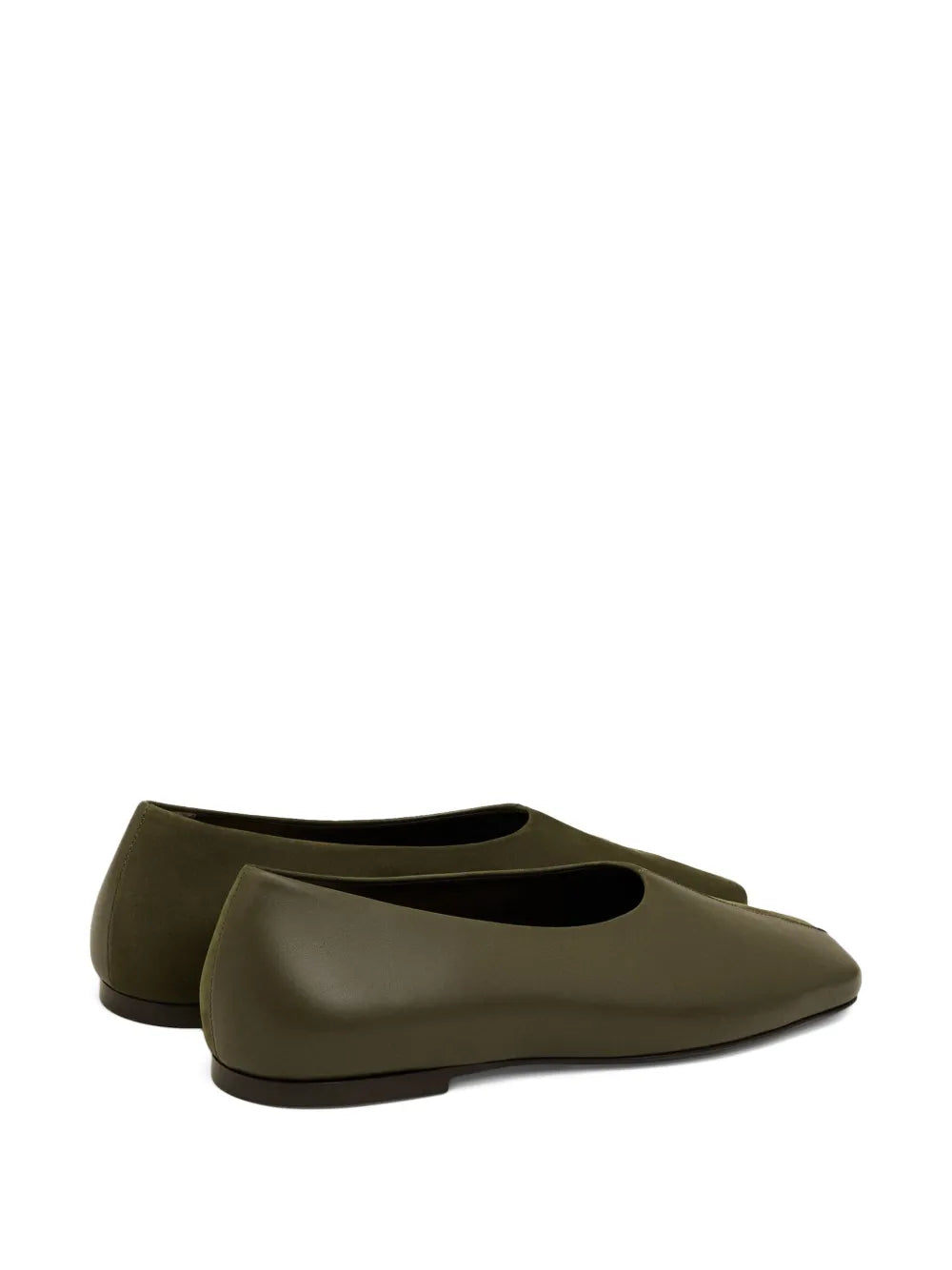 AMI Paris leather two-tone ballet flats