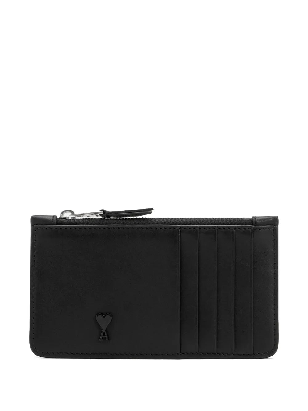 AMI Paris  Ami de Coeur leather zipped cardholder