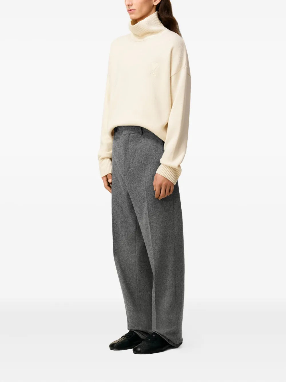 AMI Paris  pleated wool tailored trousers