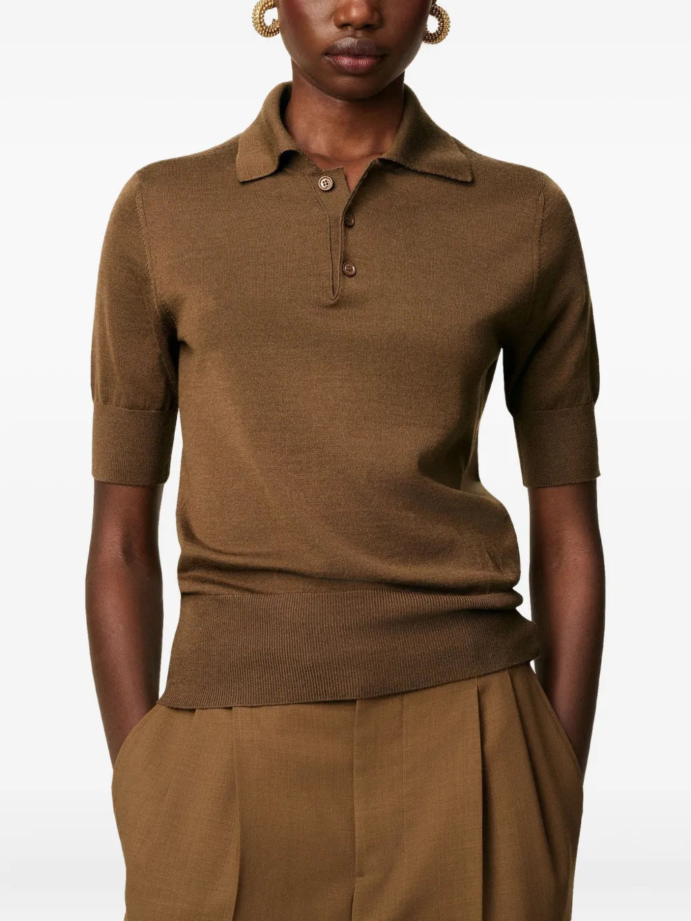 AMI Paris  short-sleeve knitted polo shirt