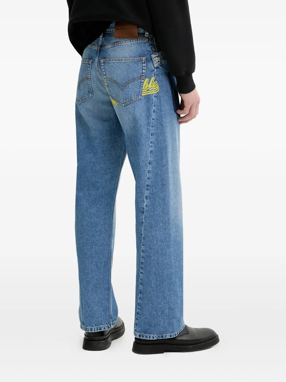 BLUEMARBLE  twisted-seams logo-print jeans