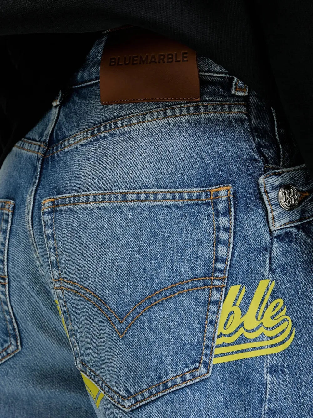 BLUEMARBLE  twisted-seams logo-print jeans