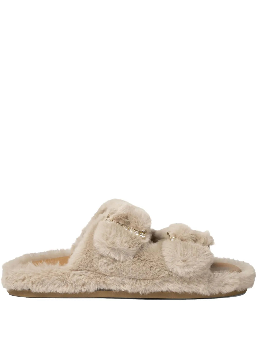ALIBI  faux-fur flat sandals
