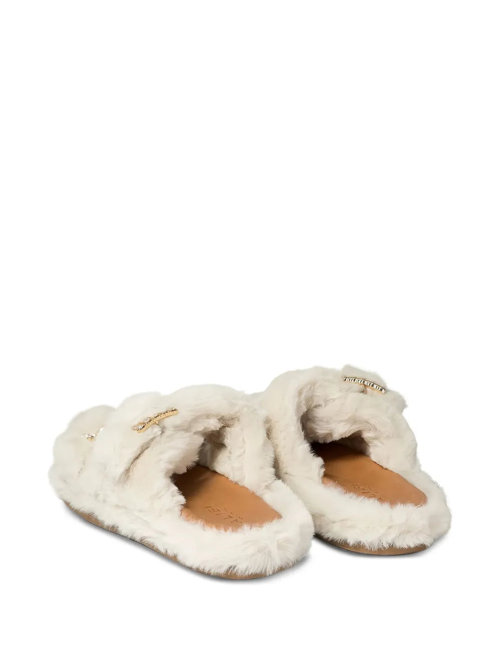 ALIBI  double-buckle fur sandals