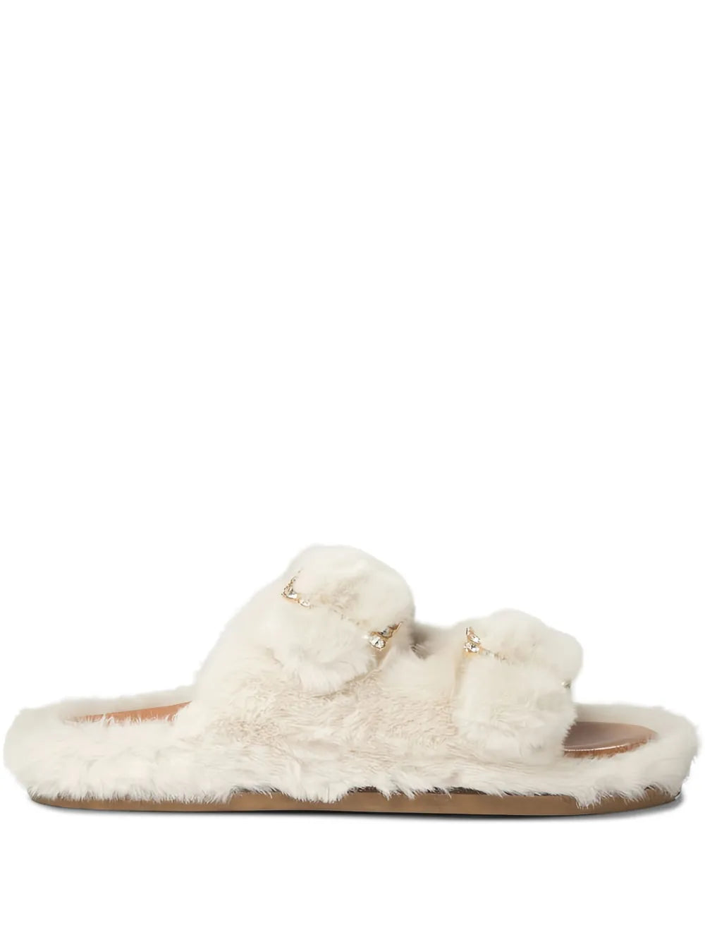 ALIBI  double-buckle fur sandals
