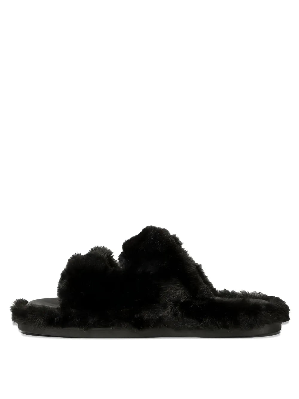 ALIBI  double-buckle fur sandals