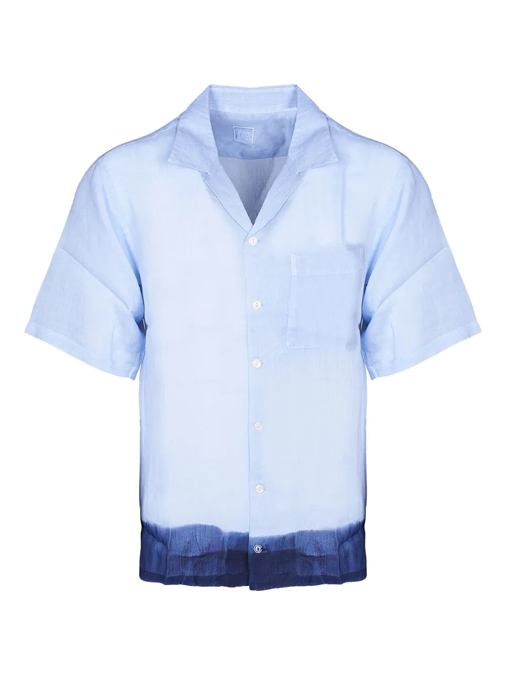 120% Lino  dip-dyed short-sleeve linen shirt