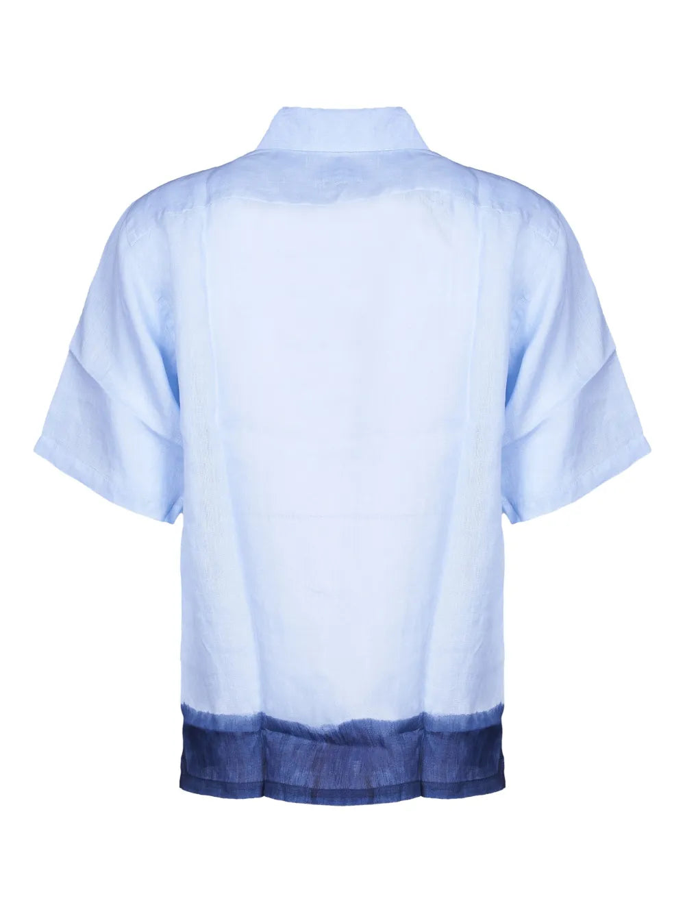 120% Lino  dip-dyed short-sleeve linen shirt