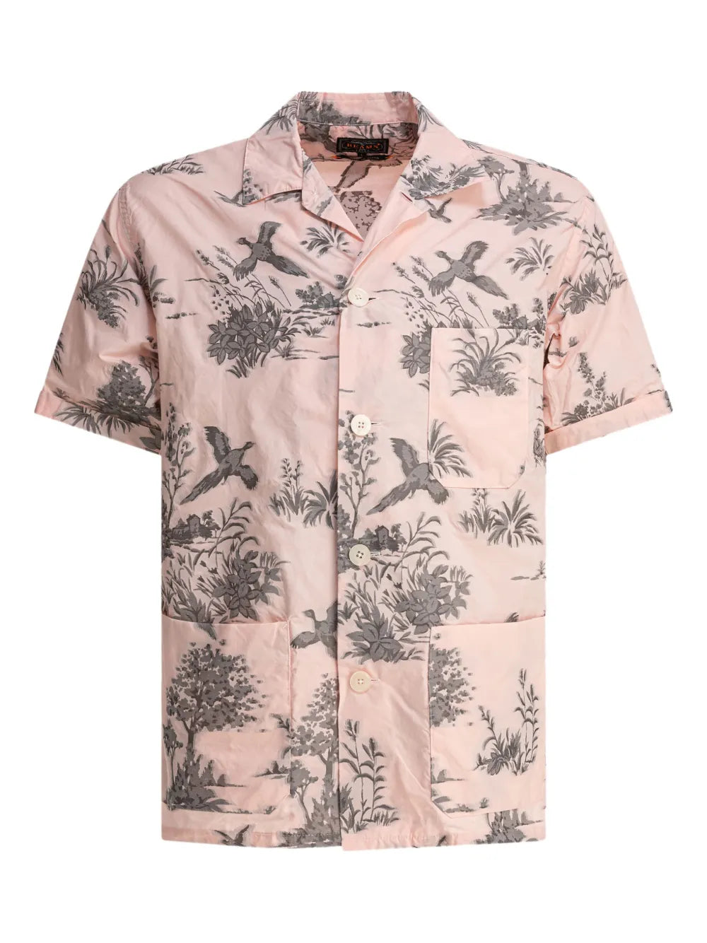 BEAMS PLUS  bird-print pocket shirt