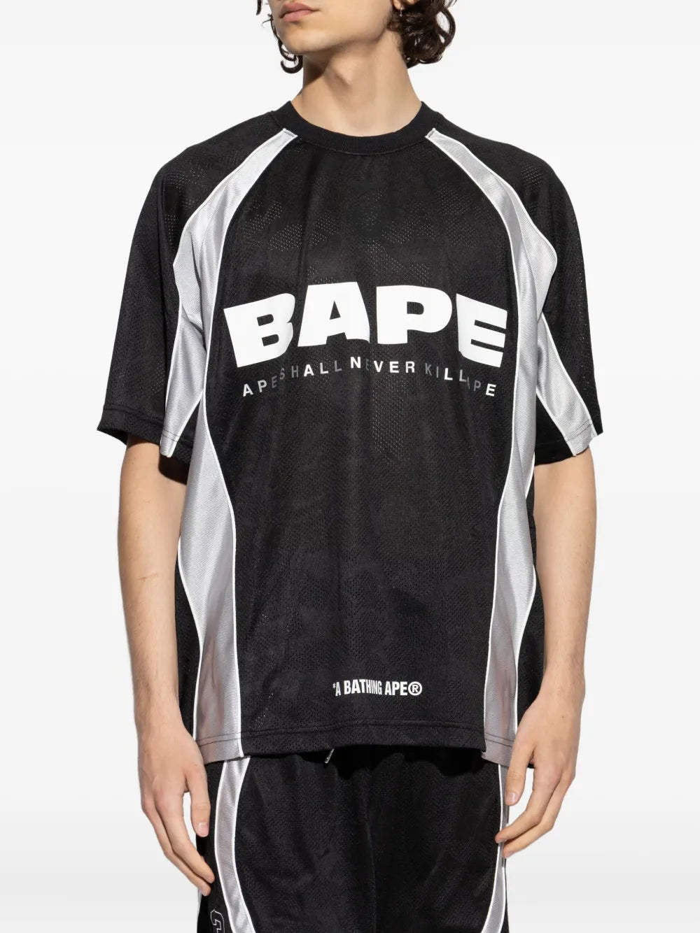 A BATHING APE®  mesh logo-printed T-shirt