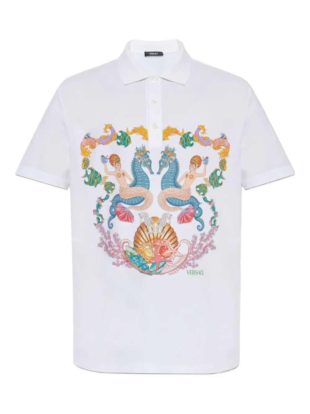 Versace  graphic-print polo shirt