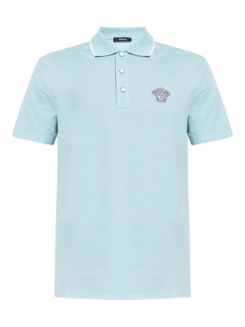 Versace  Medusa-embroidered polo shirt