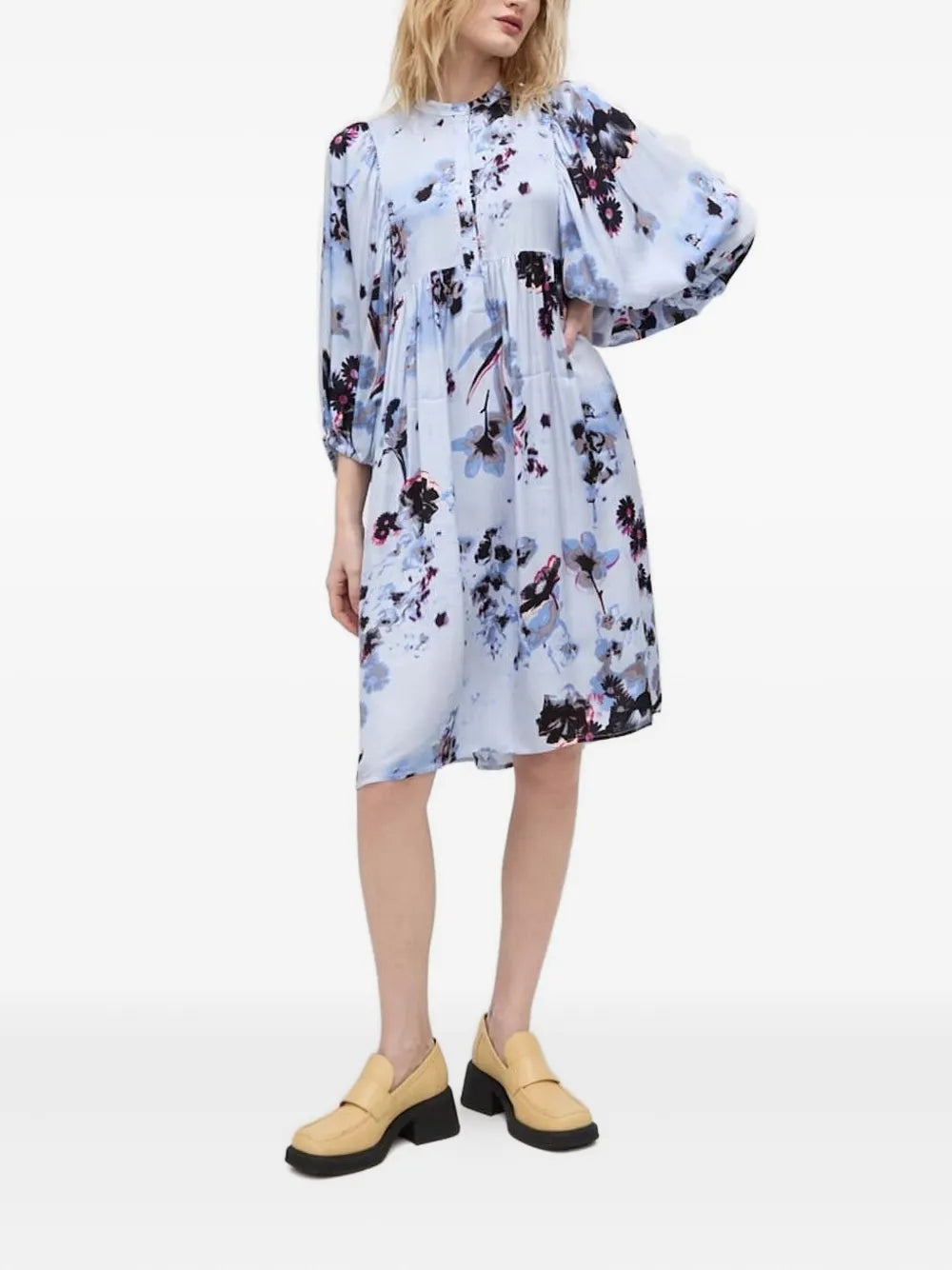 Bruuns Bazaar  floral-print midi day dress