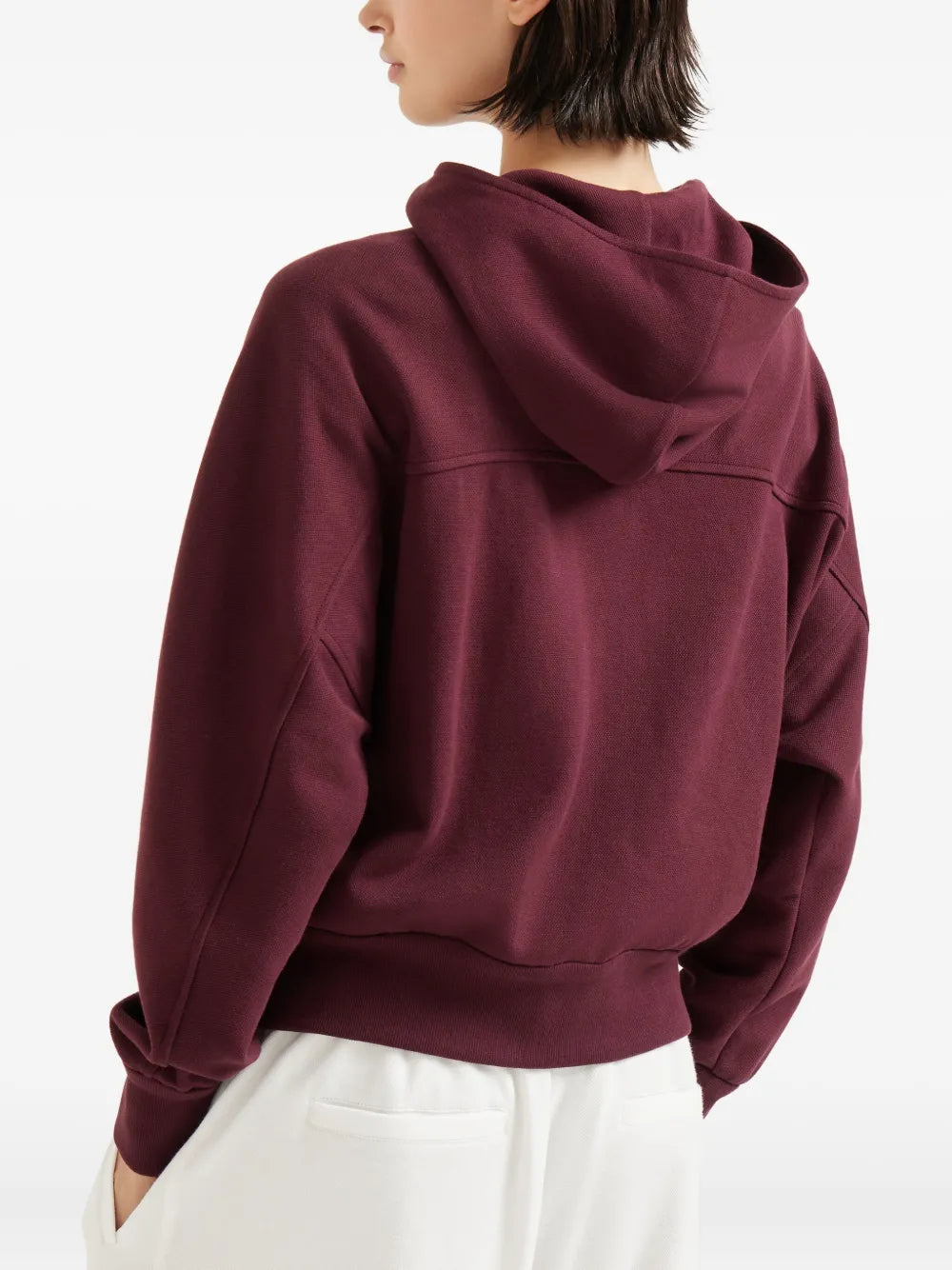 Brunello Cucinelli  logo-patch zipped hoodie