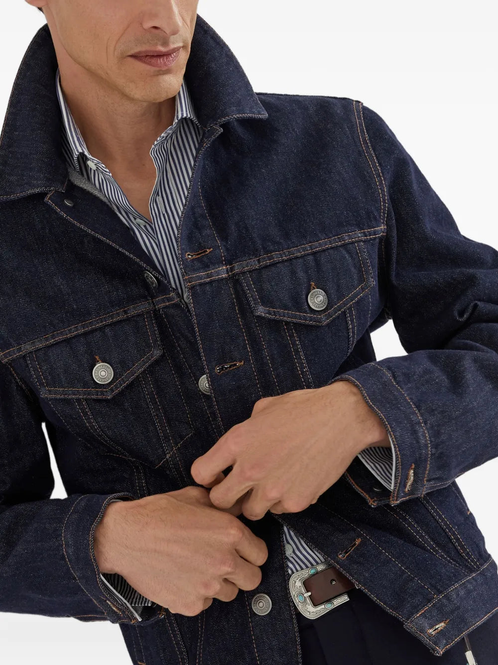 Brunello Cucinelli  striped button-up shirt