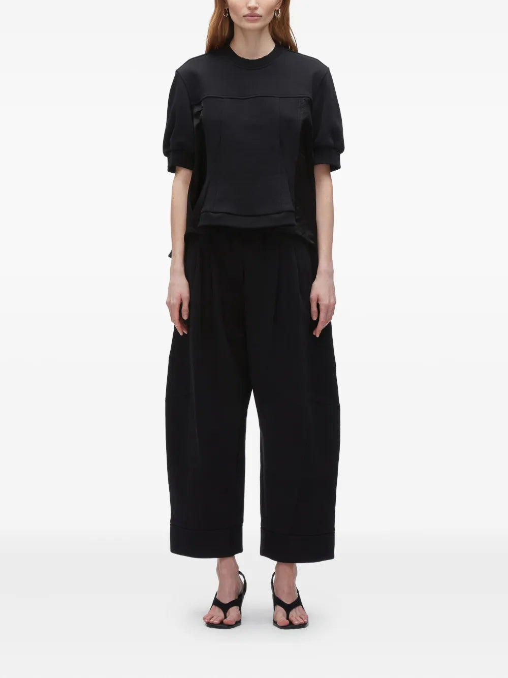 3.1 Phillip Lim panelled puff-sleeve T-shirt