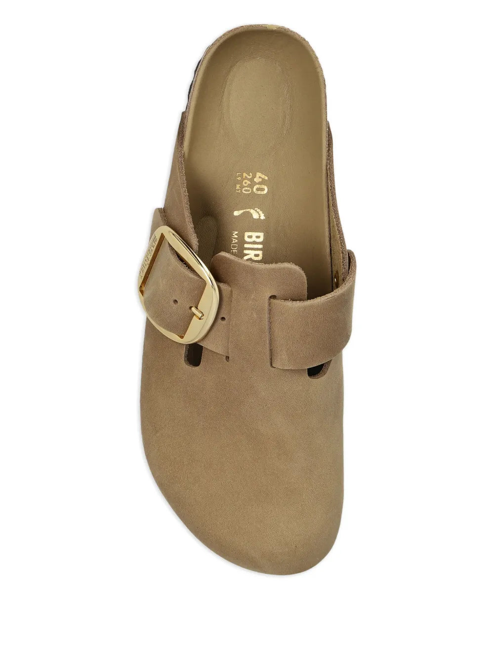 Birkenstock Boston Big Buckle suede mules
