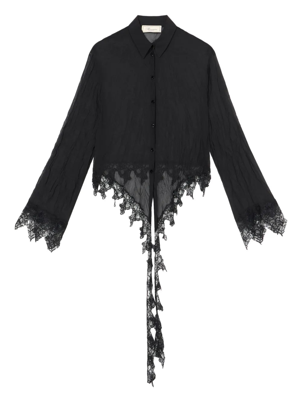 Blumarine  sheer lace-detail shirt