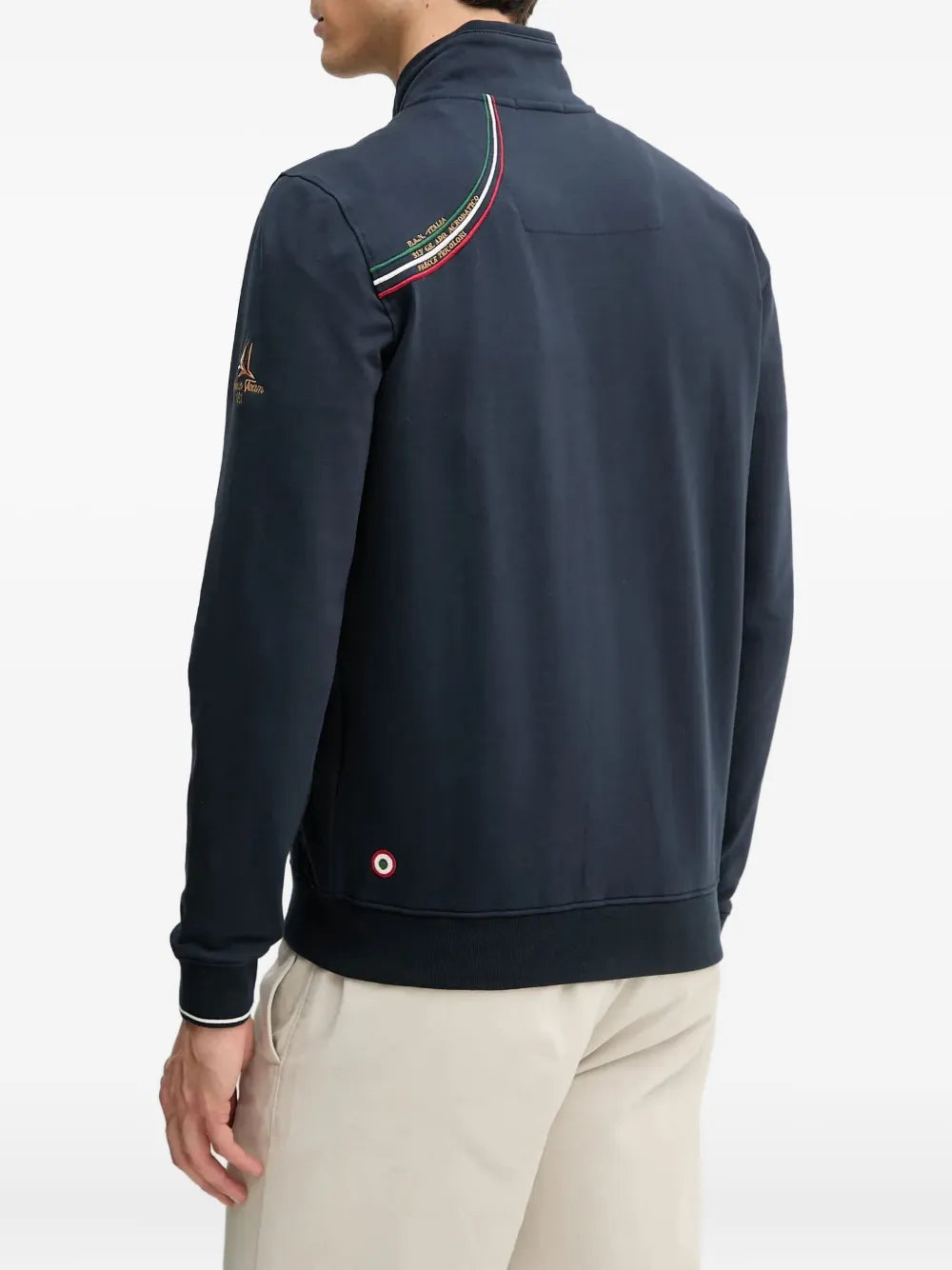 Aeronautica Militare  embroidered zip-up sweatshirt