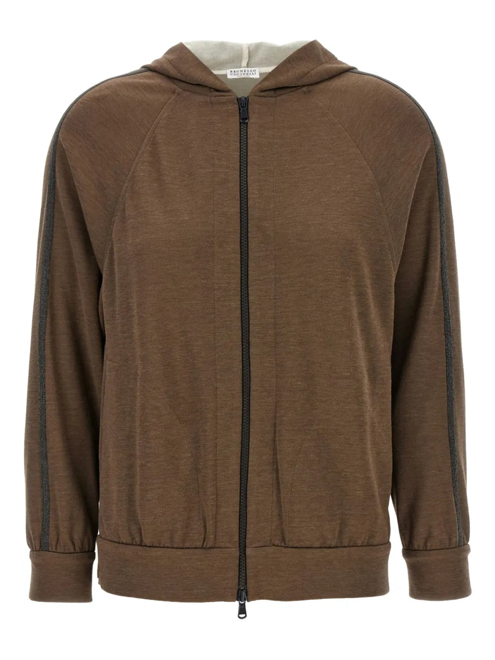 Brunello Cucinelli  Monili-chain zip-up hoodie