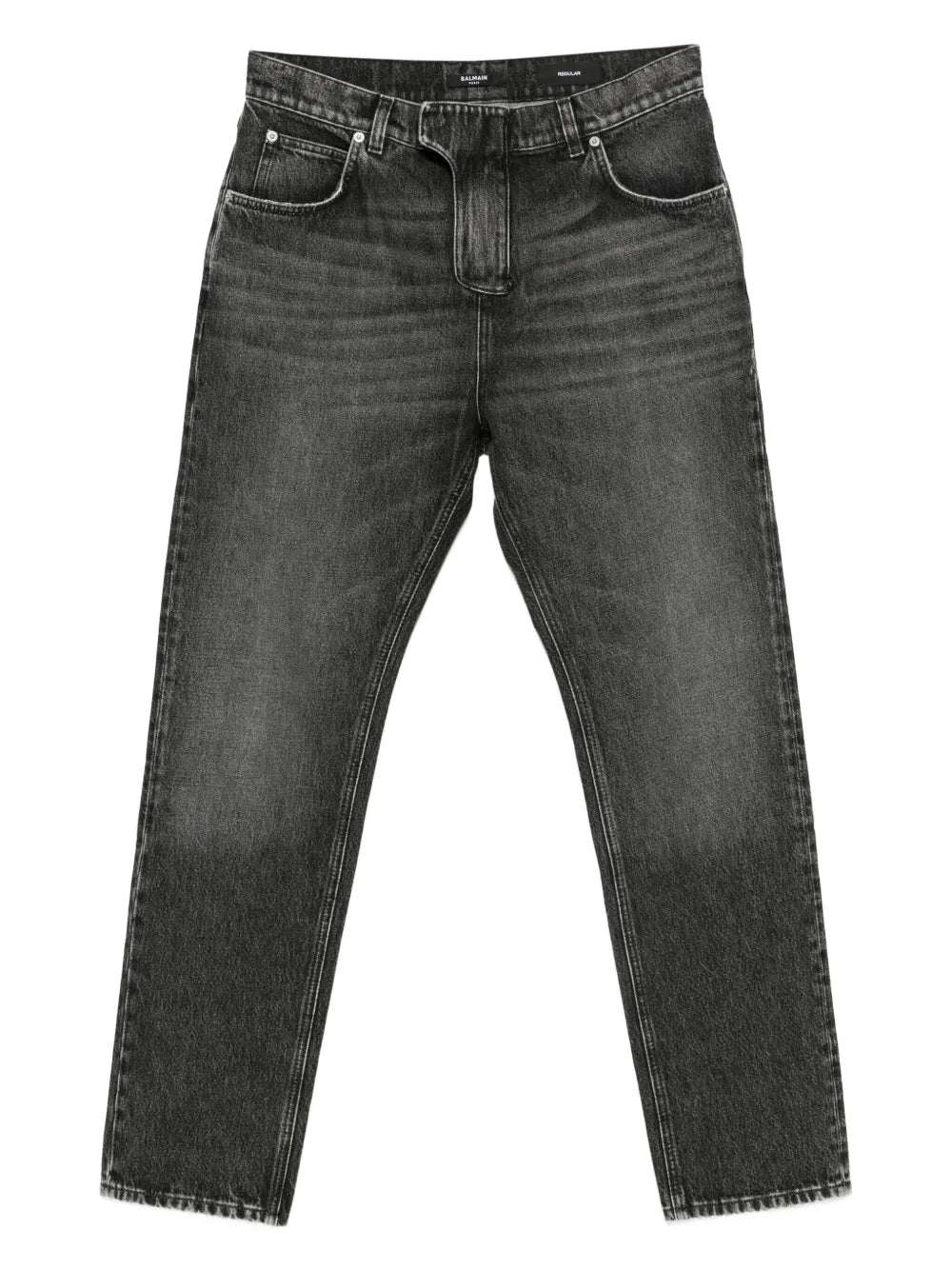 Balmain  logo-patch jeans