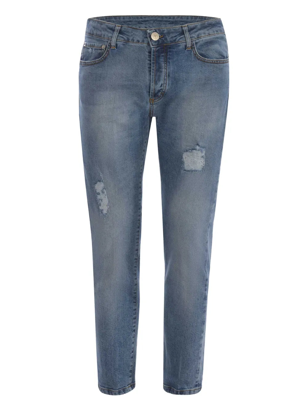YES LONDON  ripped-detail jeans