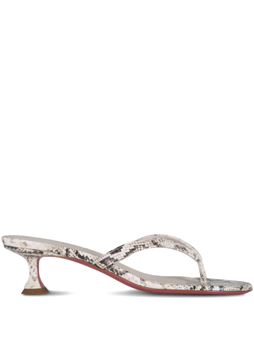 Amina Muaddi  45mm Juliette snakeskin-print sandals