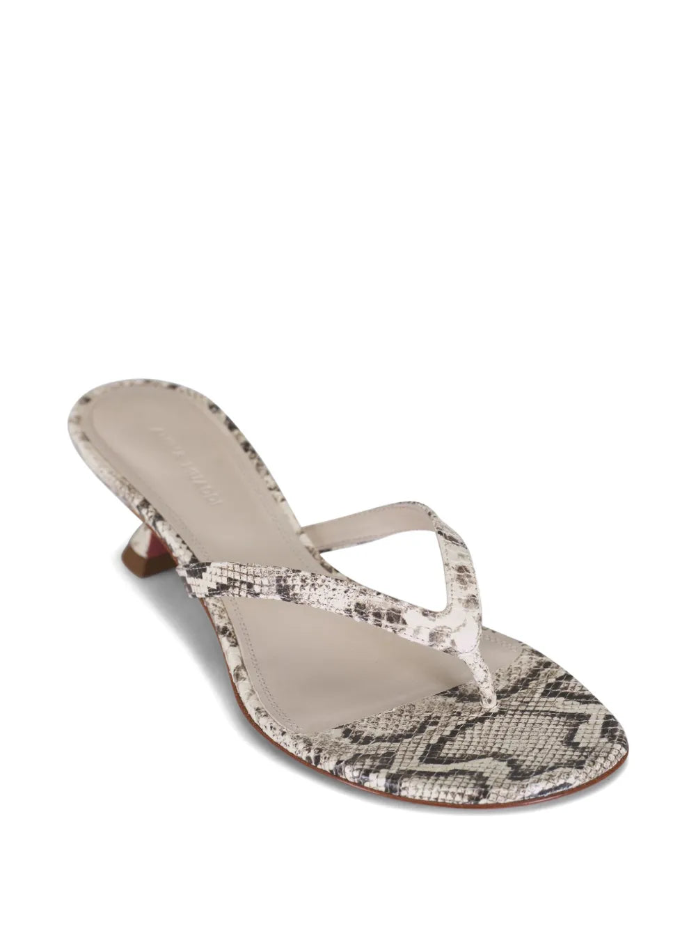 Amina Muaddi  45mm Juliette snakeskin-print sandals