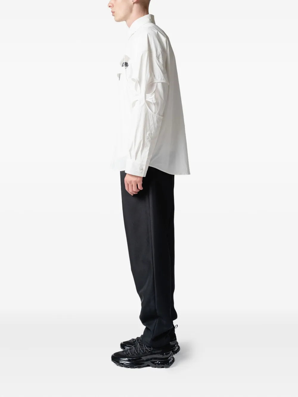 Yoshiokubo  cut-out long-sleeves shirt