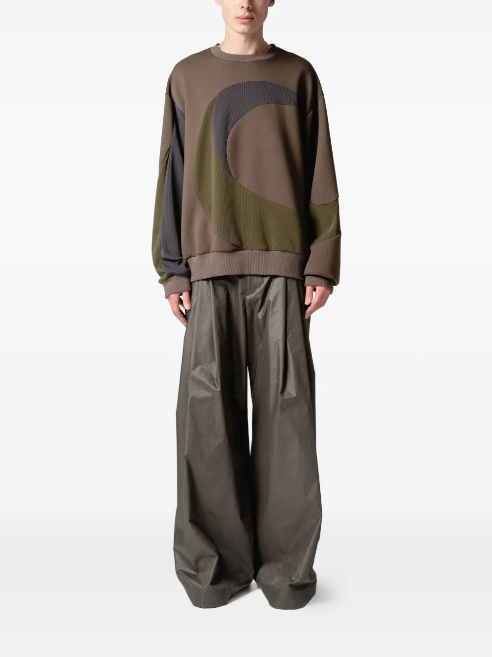 Yoshiokubo  panelled crew-neck sweatshirt