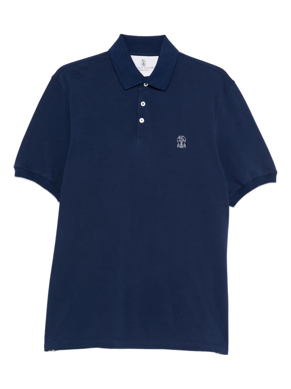 Brunello Cucinelli  embroidered cotton polo shirt