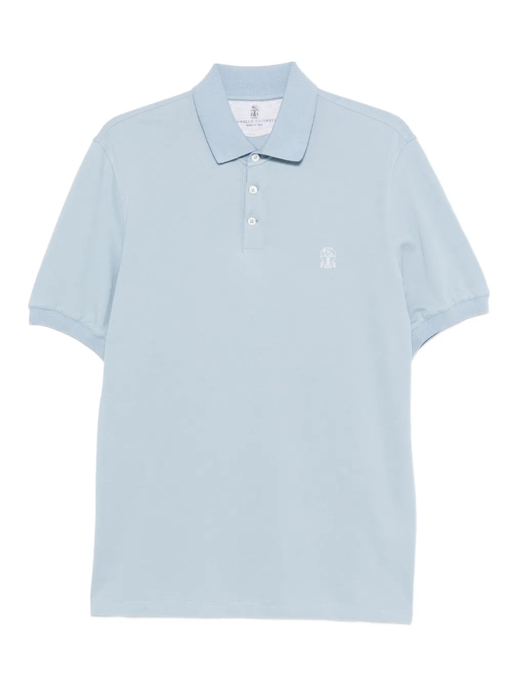 Brunello Cucinelli  embroidered cotton polo shirt