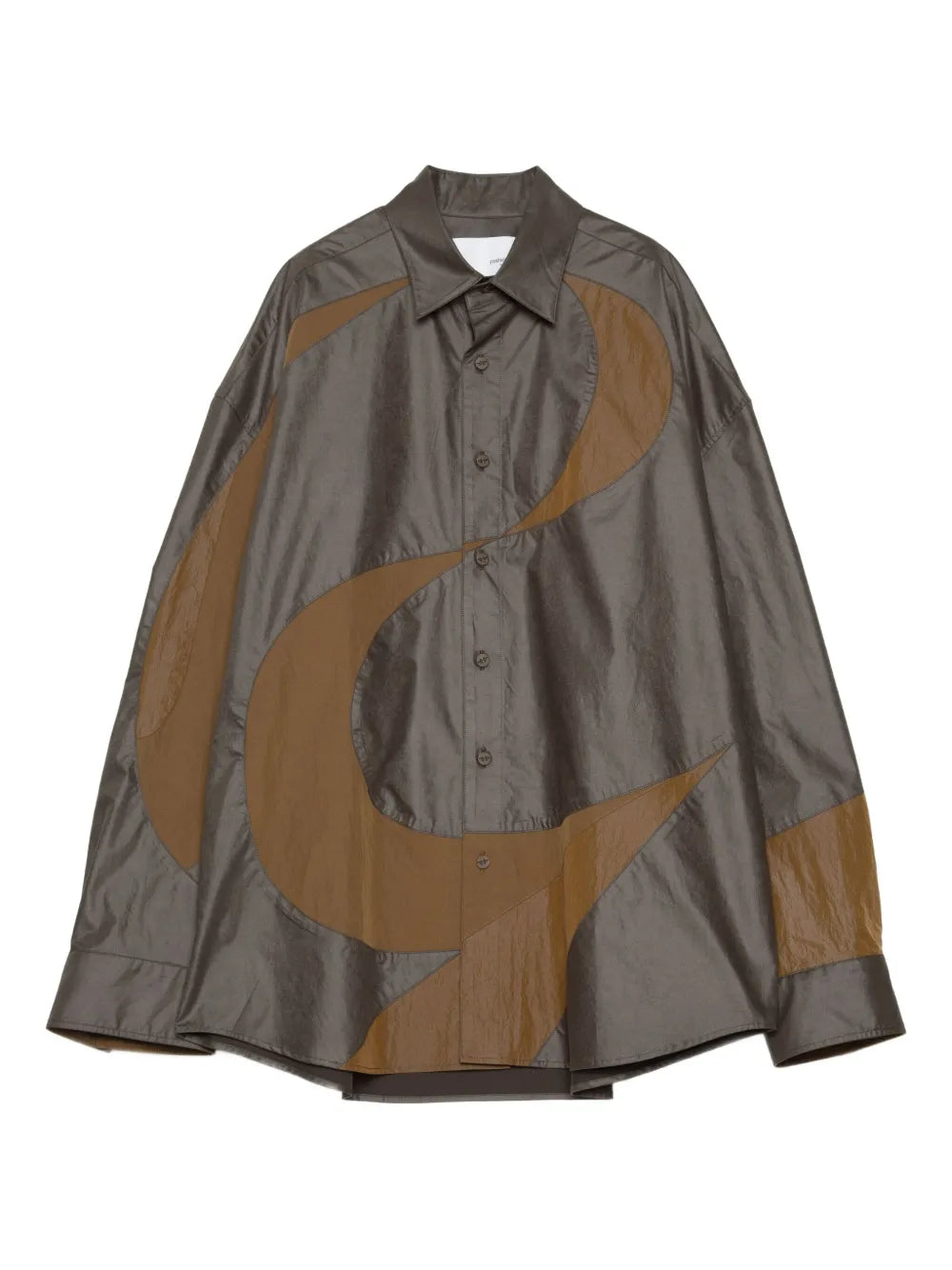 Yoshiokubo  Slalom abstract-panel shirt
