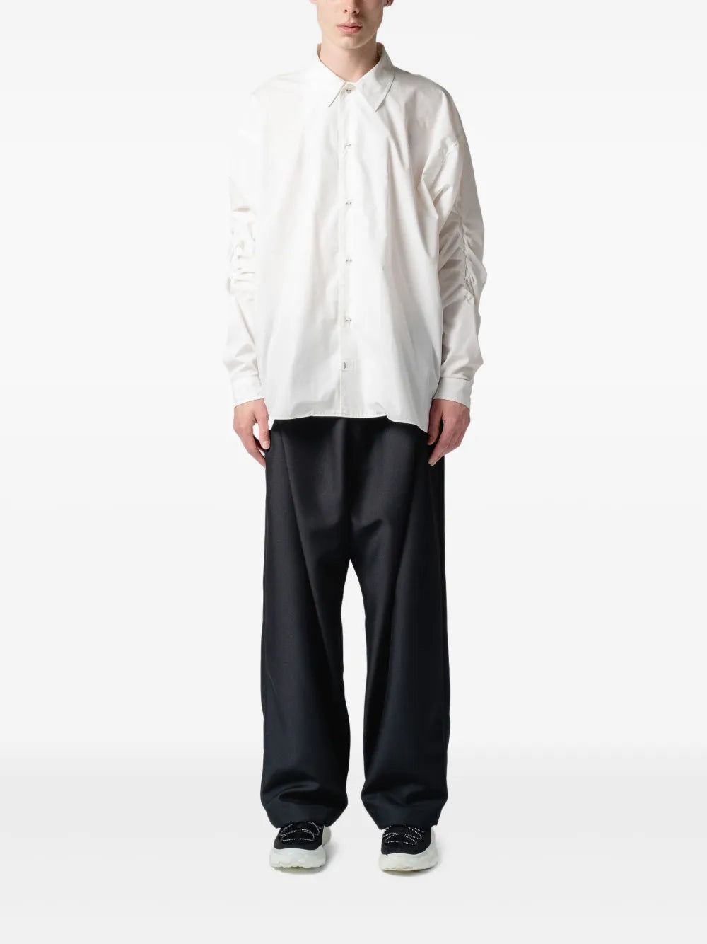 Yoshiokubo  gathered-sleeve shirt