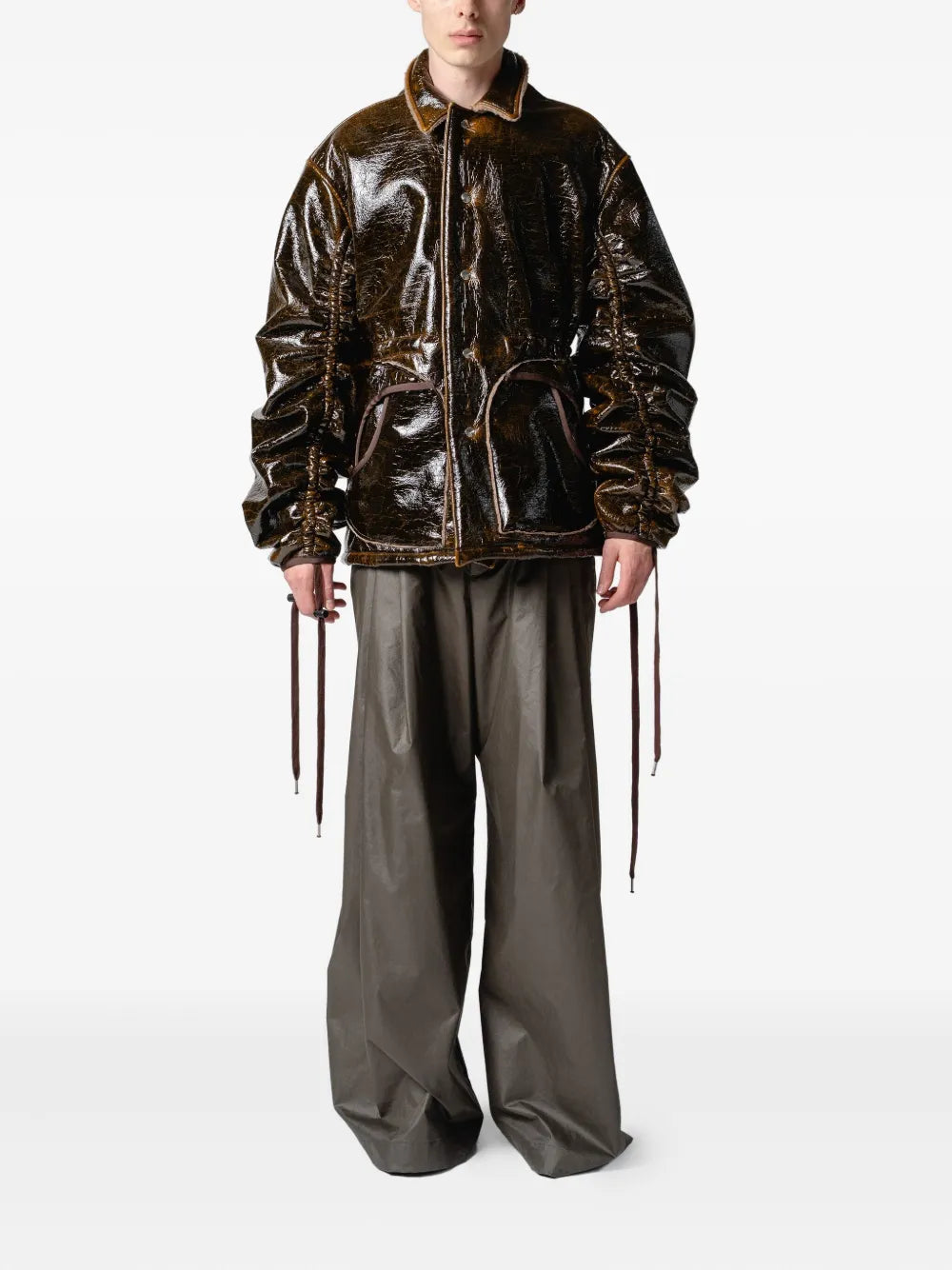Yoshiokubo  ruched-sleeve jacket