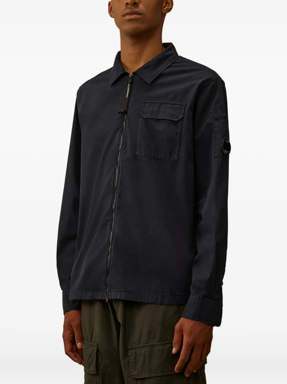 C.P. Company  zip-pocket cotton overshirt