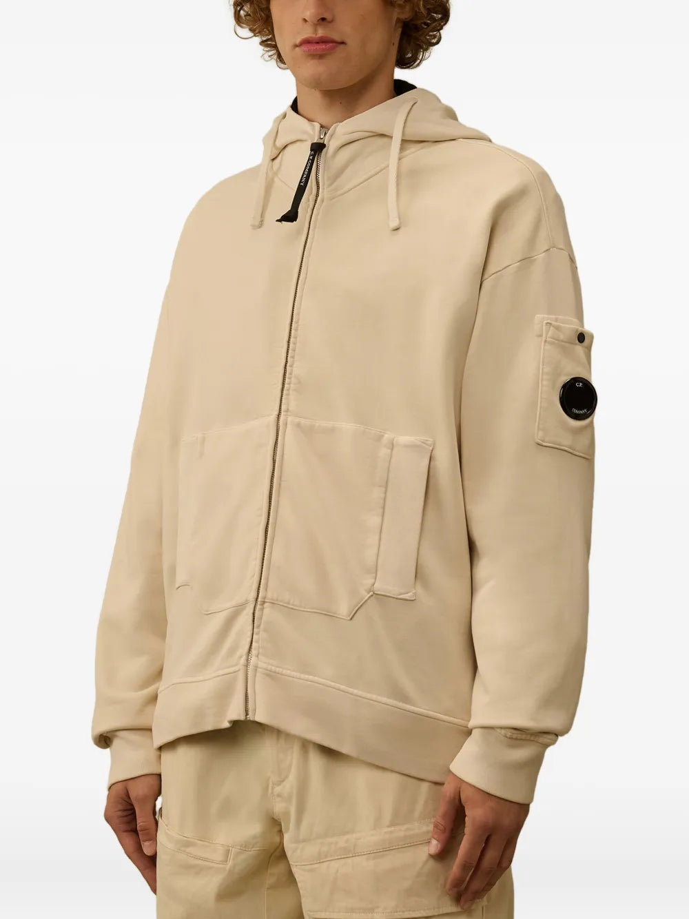 C.P. Company  goggle-detail zip-up hoodie
