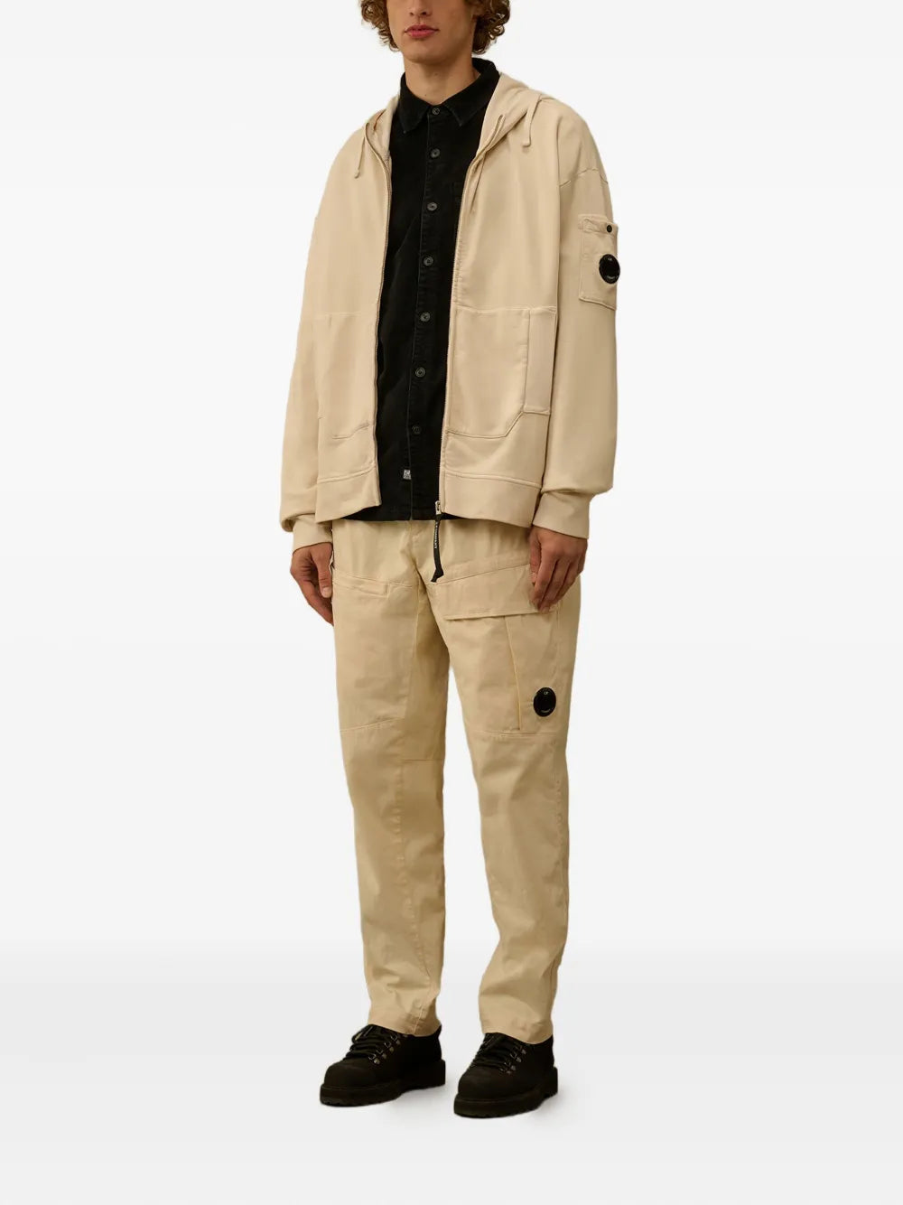 C.P. Company  goggle-detail zip-up hoodie