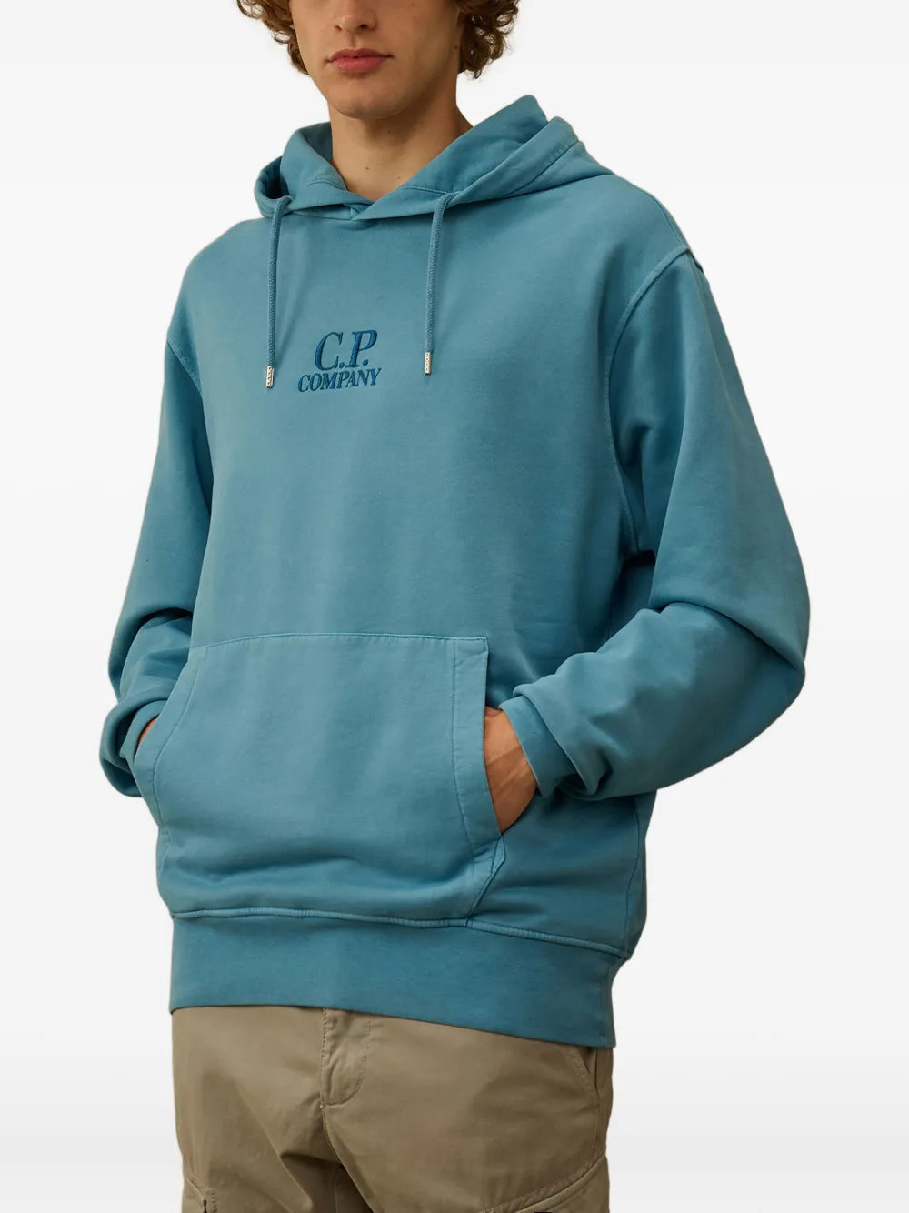 C.P. Company  embroidered-logo hoodie