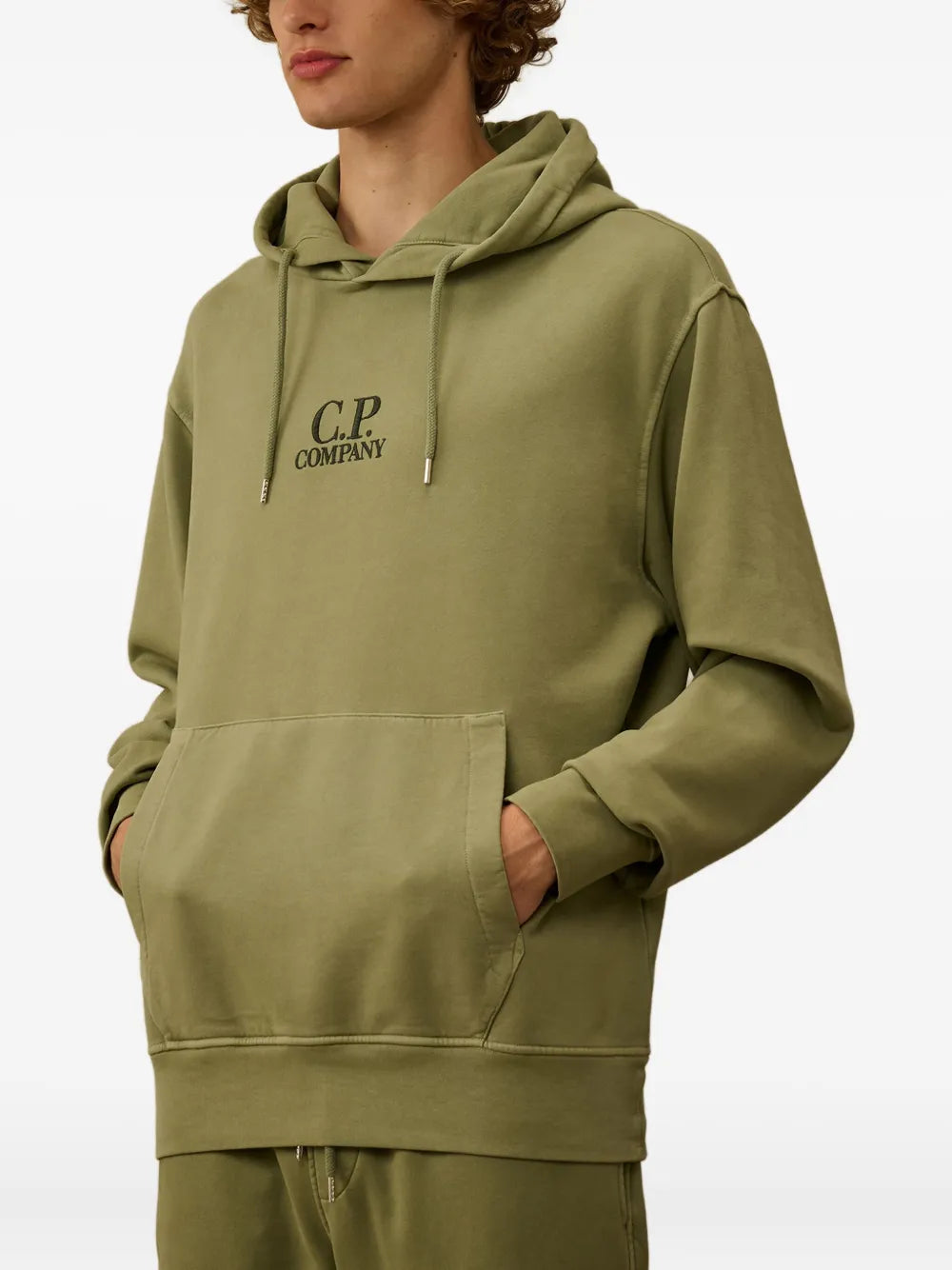 C.P. Company  logo-embroidered hoodie